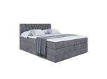 BOXSPRINGBETT ERNINA KING - 140x200 - H3/H4 - Dunkelgrau