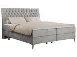 BOXBETT MILEN 180/200 Hellgrau Velvet - H4