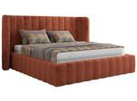 POLSTERBETT GOLETTA CLASSIC 160/200 - Orange Plüsch - Multipocket-Matratze