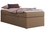 BOXBETT ZERO 90/200 - Braun Plüsch - H3 - Topper T25