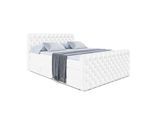 BOXSPRINGBETT BOXI8-Z KING - 120x200 - H3/H4 - Weiß Hochglanz