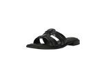 Sandale CLARKS "Ariany", Damen, Gr. 41,5, schwarz, Leder, Schuhe Sandale, mit moderner, quadratischer Spitze