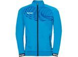 Trainingsjacke KEMPA "Trainingsjacke WAVE 26 POLY JACKE Kids", Mädchen, Gr. 164, blau (kempablau, royal), Obermaterial: 100% Polyester Pol. recyc.., Jacken Trainingsjacke