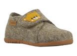 Hausschuh RICHTER "Filzi WMS: Mittel", Mädchen, Gr. 24, braun (braun, teddybär), Filz, Schuhe Hausschuh, Klettschuh, Winterschuh mit Weiten-Meßsystem