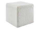Novel Hocker, Weiß, Kunststoff, quadratisch, 40x40x40 cm, Wohnzimmer, Hocker, Sitzhocker