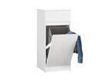 WÄSCHESCHRANK mit Wäschesack Weiß