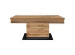 Mid.you , Schwarz, Eiche Wotan , Metall, Holzwerkstoff , rechteckig , 60x58-77x110 cm , DIN EN ISO 9001 , höhenverstellbar , Wohnzimmer, Wohnzimmertische, Couchtische, Couchtische Metall