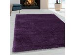 Hochflor-Teppich AYYILDIZ TEPPICHE "FLUFFY 3500", lila, B:200cm H:50mm L:290cm, Polypropylen (PP), Teppiche, Langflor, Shaggy, uni, robust, auch in rund erhältlich, Wohnzimmer