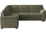 Ecksofa SIT & MORE "Montego L-Form, B: 255 cm", braun (olive), B:255cm H:88cm T:225cm, 100% Polyester, Sofas, Ecksofa, wahlweise mit Bettfunktion und Schubkasten