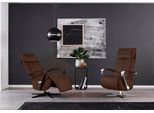 Relaxsessel W.SCHILLIG "rumbaa", braun (chocolate s37), B:73cm H:115cm T:84cm, Stoff S37 (100% Polyester): Luxus-Microfaser in Lederoptik, Sessel, Relaxsessel, wahlweise mit Doppelmotor, in Größen S, M & L, mit 5-Sternfuß