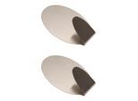BGS Do it yourself Edelstahl-Klebehaken 88232, 45 x 70 mm, 1,5 kg, 2-tlg.)