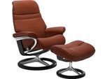 Relaxsessel STRESSLESS "Sunrise", braun (copper paloma), B:79cm H:103cm T:73cm, Leder BATICK: BATICK ist ein leicht korrigiertes, durchgefärbtes und genarbtes Möbelleder, bei dem die meisten Unebenheiten und Spuren in der Regel entfernt wurden.;Leder PALOMA: PALOMA ist ein durchgefärbtes Semianilin-Möbelleder mit natürlicher Narbung.;ROHLEDER Stoff Q2 FARON: Ein fester zuverlässiger Bouclé mit ein