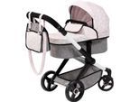 Kombi-Puppenwagen BAYER "Xeo", beige (sterne beige), Puppenwagen, KinderB:37cm H:73cm T:68cm, Kunststoff, Metall, Stoff, Kombi-Puppenwagen, B:37cm H:73cm T:68cm