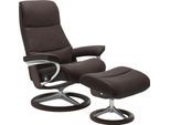 Relaxsessel STRESSLESS "View", braun (chocolate paloma), B:78cm H:108cm T:78cm, Leder BATICK: BATICK ist ein leicht korrigiertes, durchgefärbtes und genarbtes Möbelleder, bei dem die meisten Unebenheiten und Spuren in der Regel entfernt wurden.;Leder PALOMA: PALOMA ist ein durchgefärbtes Semianilin-Möbelleder mit natürlicher Narbung.;ROHLEDER Stoff Q2 FARON: Ein fester zuverlässiger Bouclé mit ein