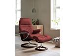 Relaxsessel STRESSLESS "Sunrise", rot (cherry paloma), B:79cm H:103cm T:73cm, Leder BATICK: BATICK ist ein leicht korrigiertes, durchgefärbtes und genarbtes Möbelleder, bei dem die meisten Unebenheiten und Spuren in der Regel entfernt wurden.;Leder PALOMA: PALOMA ist ein durchgefärbtes Semianilin-Möbelleder mit natürlicher Narbung.;ROHLEDER Stoff Q2 FARON: Ein fester zuverlässiger Bouclé mit einem