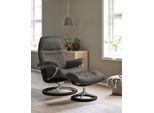 Relaxsessel STRESSLESS "Sunrise", grau (metal grau paloma), B:83cm H:105cm T:74cm, Leder BATICK: BATICK ist ein leicht korrigiertes, durchgefärbtes und genarbtes Möbelleder, bei dem die meisten Unebenheiten und Spuren in der Regel entfernt wurden.;Leder PALOMA: PALOMA ist ein durchgefärbtes Semianilin-Möbelleder mit natürlicher Narbung.;ROHLEDER Stoff Q2 FARON: Ein fester zuverlässiger Bouclé mit