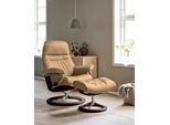 Relaxsessel STRESSLESS "Sunrise", beige (sand paloma), B:79cm H:103cm T:73cm, Leder BATICK: BATICK ist ein leicht korrigiertes, durchgefärbtes und genarbtes Möbelleder, bei dem die meisten Unebenheiten und Spuren in der Regel entfernt wurden.;Leder PALOMA: PALOMA ist ein durchgefärbtes Semianilin-Möbelleder mit natürlicher Narbung.;ROHLEDER Stoff Q2 FARON: Ein fester zuverlässiger Bouclé mit einem