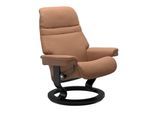 Relaxsessel STRESSLESS "Sunrise", braun (latte batick), B:75cm H:100cm T:73cm, Leder BATICK: BATICK ist ein leicht korrigiertes, durchgefärbtes und genarbtes Möbelleder, bei dem die meisten Unebenheiten und Spuren in der Regel entfernt wurden.;Leder PALOMA: PALOMA ist ein durchgefärbtes Semianilin-Möbelleder mit natürlicher Narbung.;ROHLEDER Stoff Q2 FARON: Ein fester zuverlässiger Bouclé mit eine