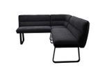 Mid.you Eckbank, Dunkelgrau, Metall, Textil, 7-Sitzer, seitenverkehrt montierbar, L-Form, 213x167.5 cm, Esszimmer, Bänke, Eckbänke