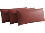 Sofakissen SIT & MORE "Chelsea, 60 cm, Leder", merlot, B:60cm H:30cm, Leder, Polsterauflagen, Sofakissen, zur Auswahl Sets mit 2 oder 3 Stück