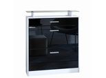 SCHUHSCHRANK Loret Front in Schwarz Hochglanz