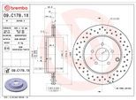 BREMBO Bremsscheibe 09c1781x 325mm 18mm für MAZDA