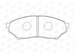 CHAMPION Bremsbelagsatz, Scheibenbremse 572499ch für MITSUBISHI