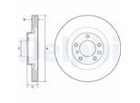 DELPHI Bremsscheibe bg9119c 350mm 32mm für Mercedes