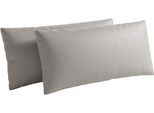 Sofakissen SIT & MORE "Chelsea, 60 cm, Leder", light grau, B:60cm H:30cm, Leder, Polsterauflagen, Sofakissen, zur Auswahl Sets mit 2 oder 3 Stück