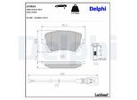 DELPHI Bremsbelagsatz, Scheibenbremse lp3824 für Bentley