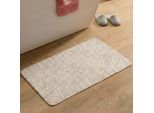 Badematte GINO FALCONE "Aquata GF-171, Badvorleger, Badezimmer Teppich", beige, H:7mm, Kunstfaser, Badematten, Badematte, Badteppich, bedruckt, Leopardenmuster, rechteckig