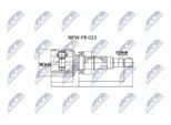 NTY Gelenksatz, Antriebswelle npwfr022 radseitig für Ford