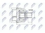 NTY Gelenksatz, Antriebswelle npwpl025 Vorderachse für Opel GM
