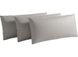 Sofakissen SIT & MORE "Chelsea, 60 cm, Leder", light grau, B:60cm H:30cm, Leder, Polsterauflagen, Sofakissen, zur Auswahl Sets mit 2 oder 3 Stück