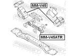 FEBEST Lagerung, Motorv45 hinten für MITSUBISHI