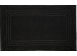 Badematte KLEINE WOLKE "Lodge, Badvorleger" Gr. 2, schwarz, H:80mm, Baumwolle, Badematten, Badematte, Badteppich, Frottier-Qualität, Uni Farben, mit Bordüre