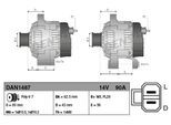 DENSO Generator dan1487 für ISUZU