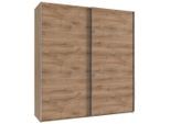 Mid.you , Plankeneiche , Holzwerkstoff , 2 Fächer , 150x216x65 cm , BQ - Bündnis für Qualität, Made in Germany, DIN EN ISO 9001 , in verschiedenen Holzdekoren erhältlich, in verschiedenen Größen erhältlich, umfangreiches Zubehör erhältlich , Schlafzimmer, Kleiderschränke, Schwebetürenschränke