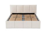 POLSTERBETT Dalas Beige 180 x 200 x 40 cm Stauraum Mit hochwertiger Matratze H3 (bis 120 kg) und Lattenrost