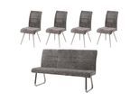 ESSZIMMER-SET Grau 5er-Set