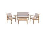 GARTEN-GARNITUR Beige, Grau 1x Bank, 2x Sessel, 1x Tisch-Set