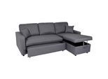 ECKSOFA MIT BETTKASTEN Grau
