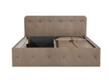 POLSTERBETT Luxi Beige 120 x 200 x 40 cm Stauraum ohne hydraulische Funktion Mit hochwertiger Matratze H2 (bis 100 kg) und Lattenrost