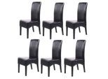 ESSZIMMERSTUHL Schwarz 6er-Set