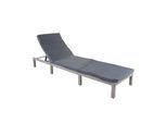 POLY-RATTAN SONNENLIEGE BASIC Grau, Grau