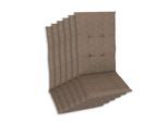 Sesselauflagenset Taupe, 6-teilig