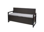 POLY-RATTAN 3ER SITZBANK Grau, Hellgrau