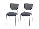BESUCHERSTUHL Grau 2er-Set