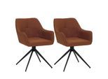 ESSZIMMERSTUHL Schwarz, Orange 2er-Set