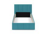 POLSTERBETT Dalas Blau 120 x 200 x 40 cm Stauraum Ohne Matratze und Lattenrost